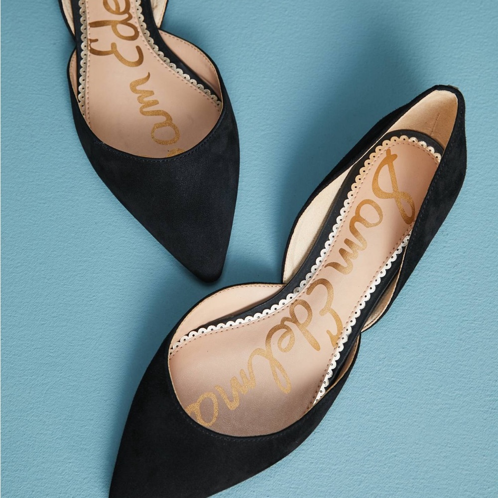 Sam Edelman Black Pointed Toe D'Orsay Flats